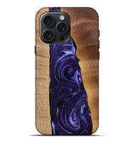 iPhone 16 Pro Max Wood Live Edge Phone Case - Shaili (Purple, 731790)