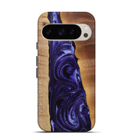 Pixel 9 Wood Live Edge Phone Case - Shaili (Purple, 731790)