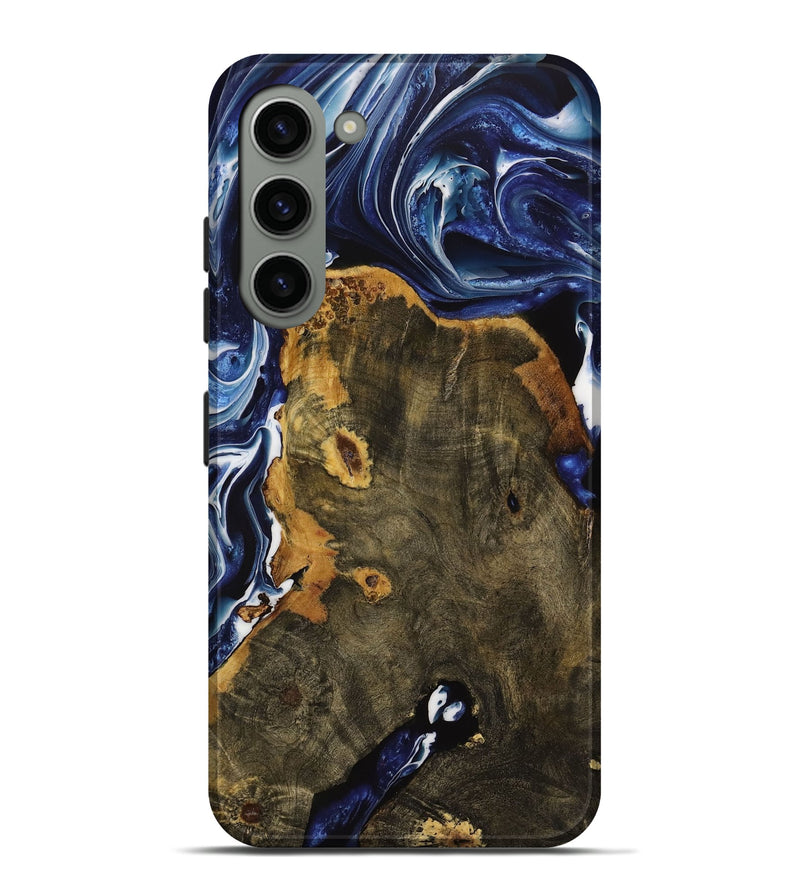 Galaxy S23 Plus Wood Live Edge Phone Case - Grayce (Blue, 731794)