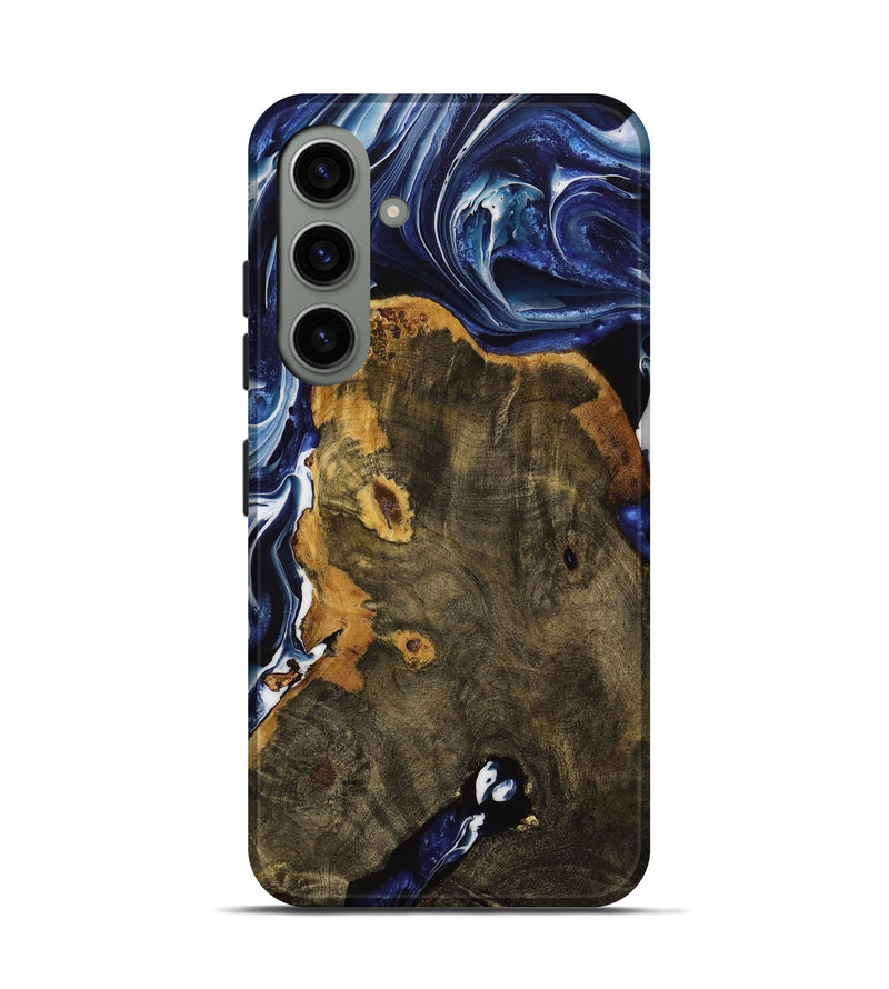 Galaxy S24 Wood Live Edge Phone Case - Grayce (Blue, 731794)