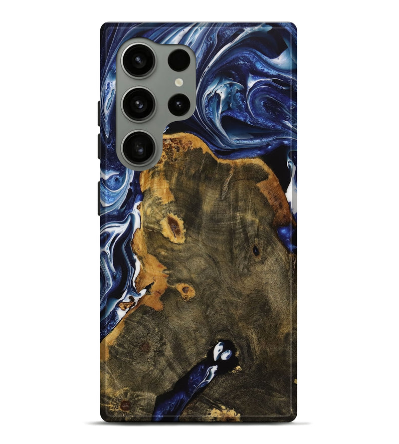 Galaxy S24 Ultra Wood Live Edge Phone Case - Grayce (Blue, 731794)