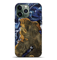 iPhone 13 Pro Max Wood Live Edge Phone Case - Grayce (Blue, 731794)