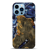 iPhone 14 Pro Max Wood Live Edge Phone Case - Grayce (Blue, 731794)