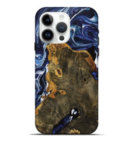 iPhone 15 Pro Max Wood Live Edge Phone Case - Grayce (Blue, 731794)