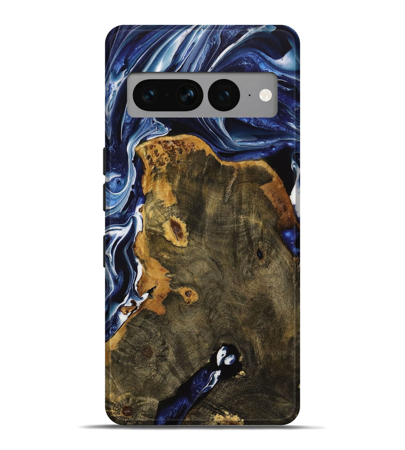 Pixel 7 Pro Wood Live Edge Phone Case - Grayce (Blue, 731794)