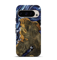 Pixel 9 Pro Wood Live Edge Phone Case - Grayce (Blue, 731794)