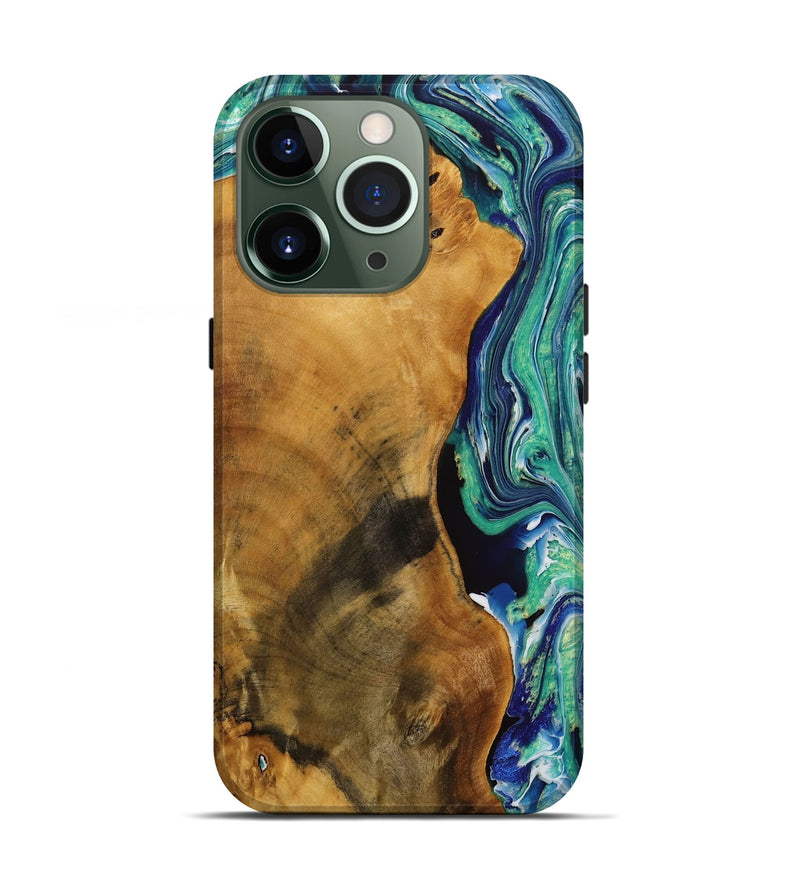 iPhone 13 Pro Wood Live Edge Phone Case - Lavonda (Green, 731795)