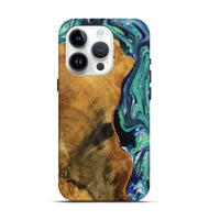 iPhone 15 Pro Wood Live Edge Phone Case - Lavonda (Green, 731795)