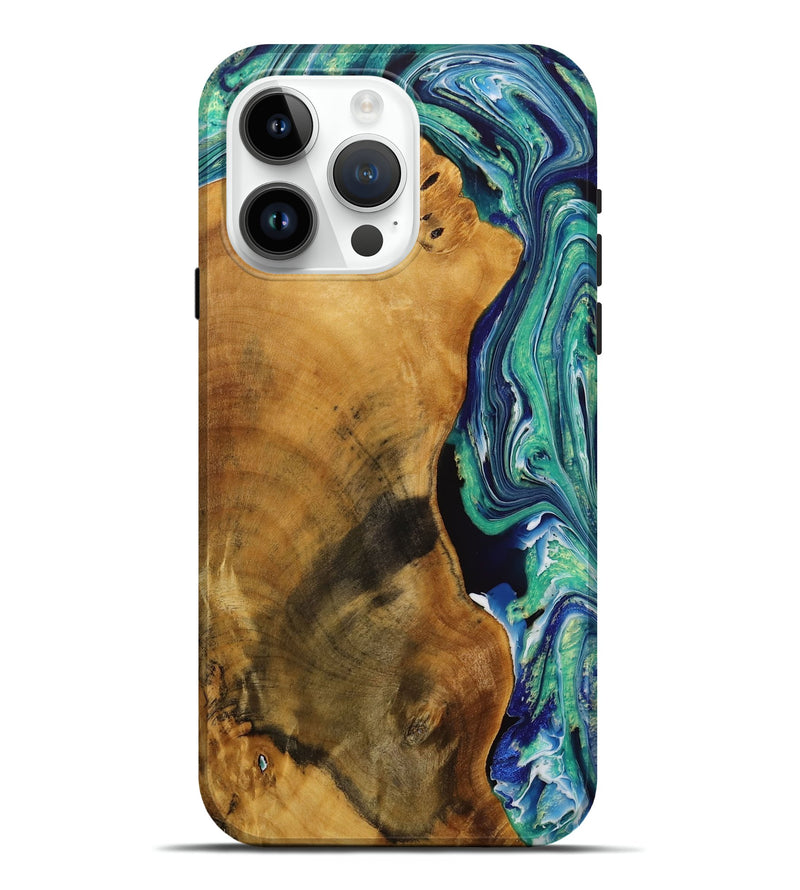 iPhone 15 Pro Max Wood Live Edge Phone Case - Lavonda (Green, 731795)