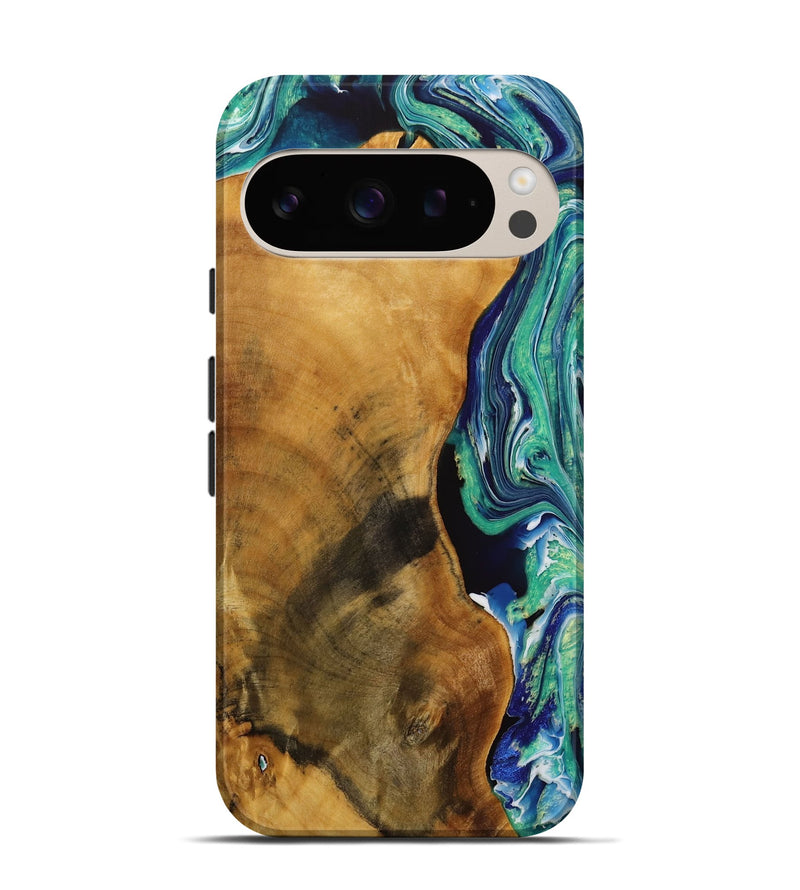 Pixel 9 Wood Live Edge Phone Case - Lavonda (Green, 731795)