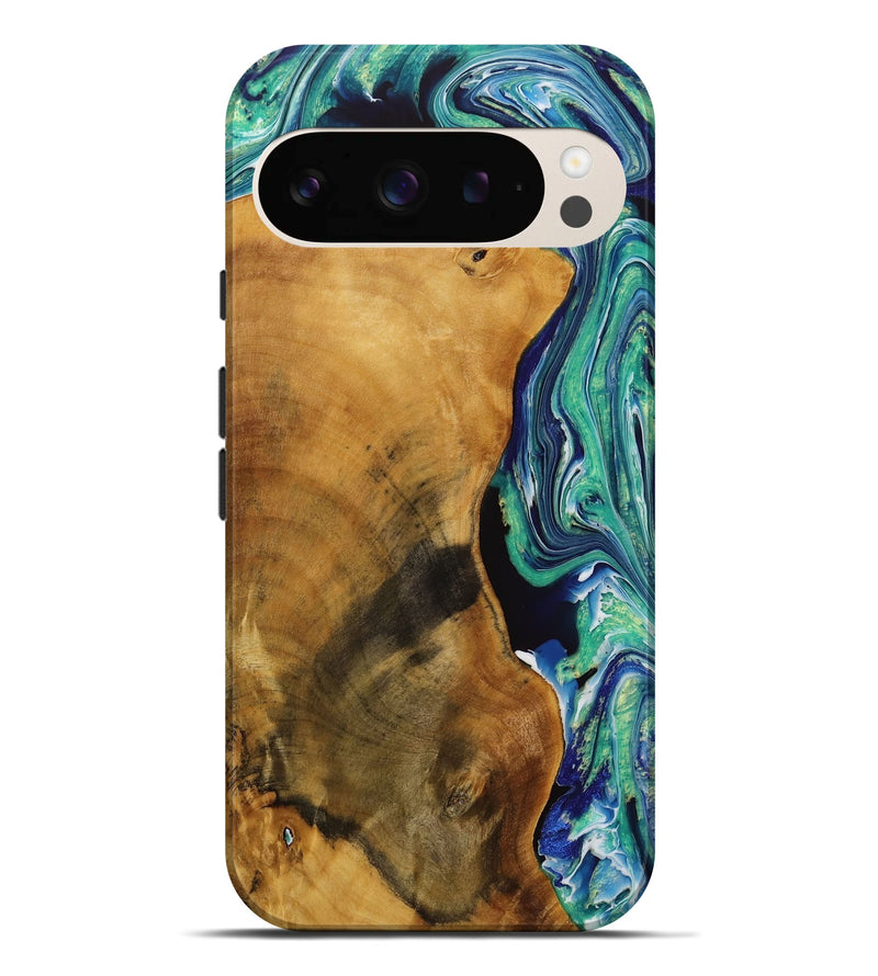 Pixel 9 Pro XL Wood Live Edge Phone Case - Lavonda (Green, 731795)