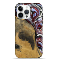 iPhone 15 Pro Max Wood Live Edge Phone Case - Kessley (Red, 731796)