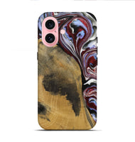 iPhone 16 Wood Live Edge Phone Case - Kessley (Red, 731796)