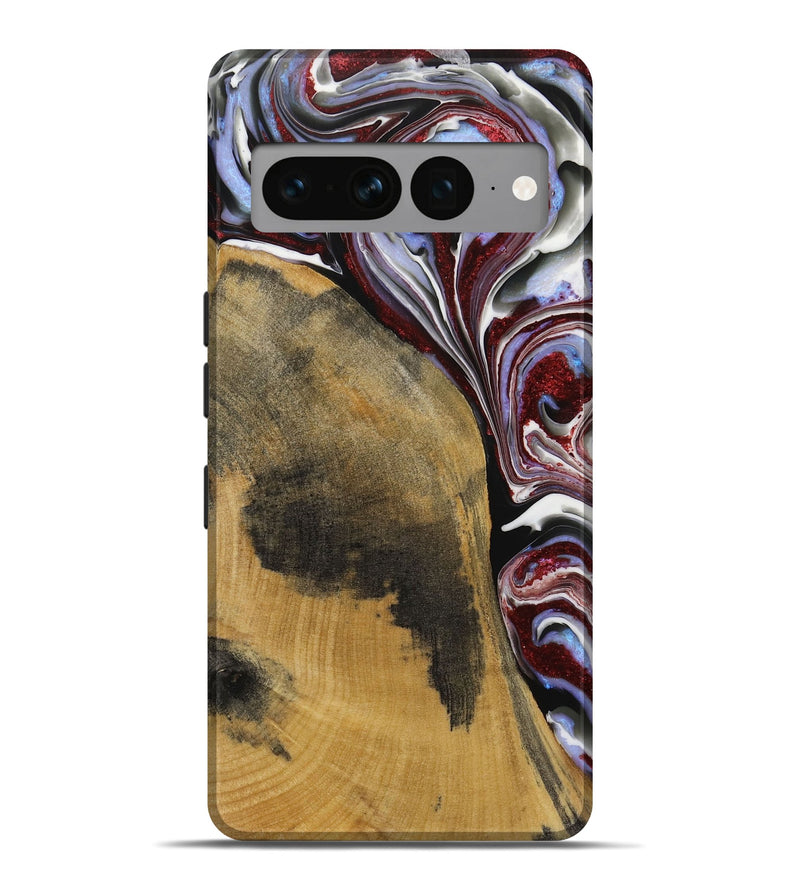 Pixel 7 Pro Wood Live Edge Phone Case - Kessley (Red, 731796)