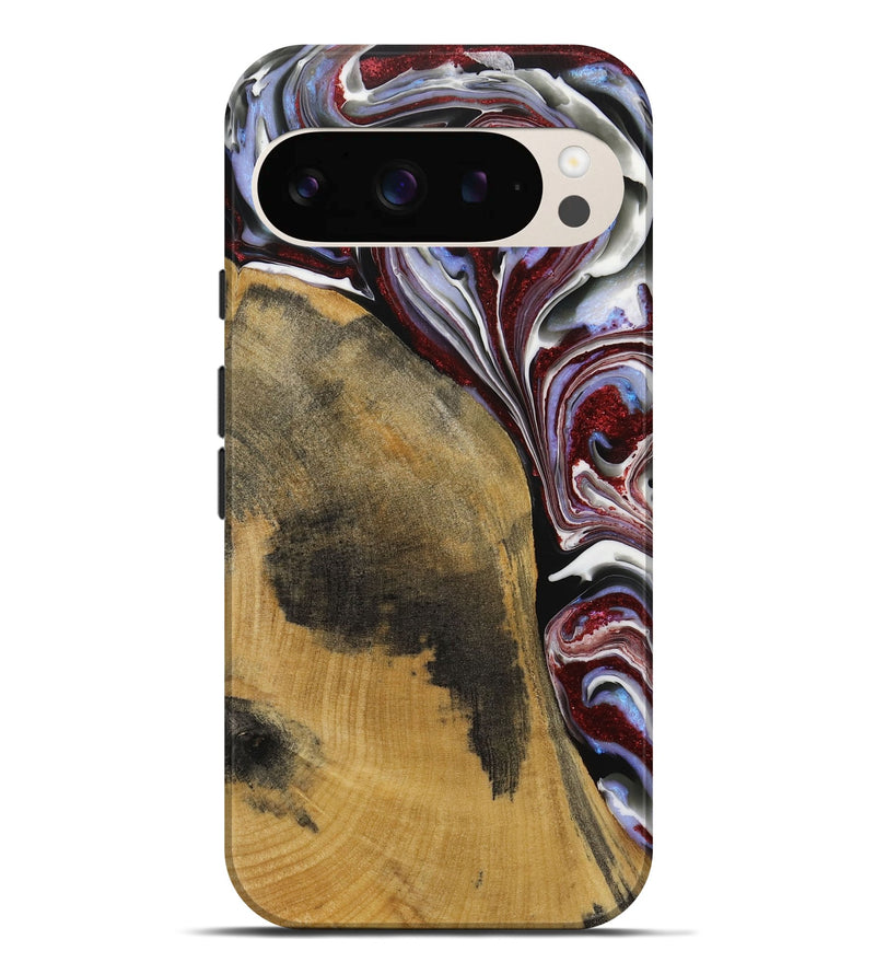 Pixel 9 Pro XL Wood Live Edge Phone Case - Kessley (Red, 731796)