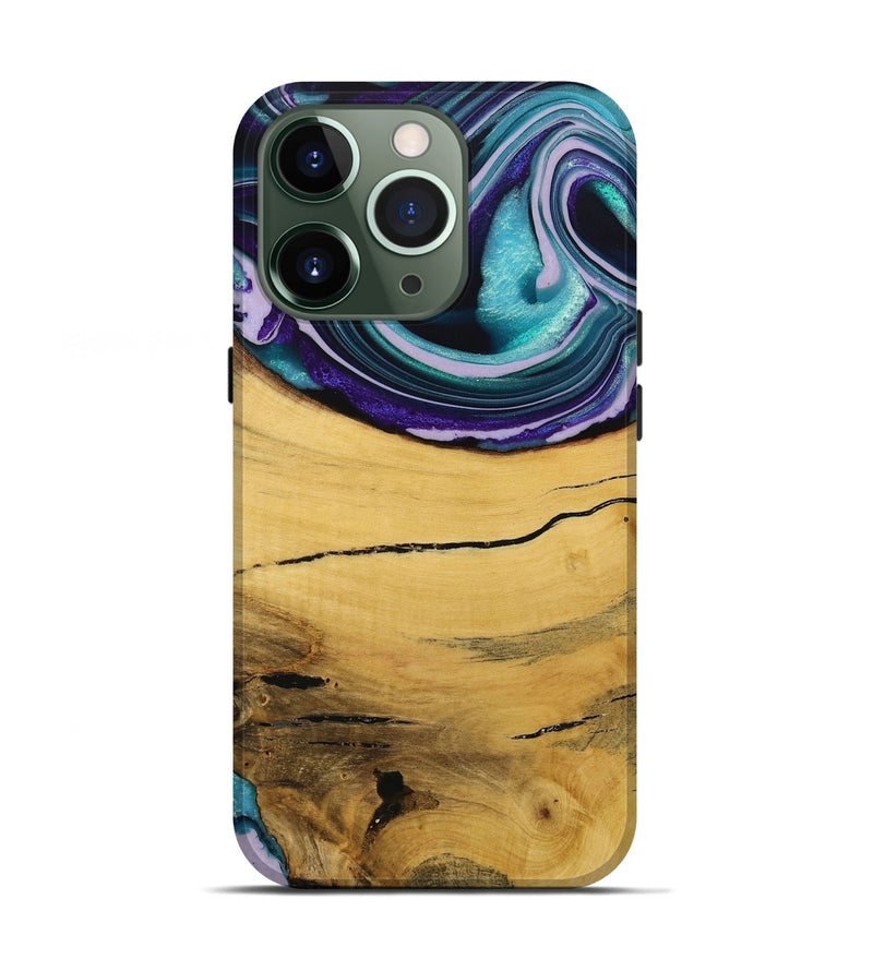 iPhone 13 Pro Wood Live Edge Phone Case - Herre (Purple, 731797)