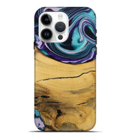 iPhone 15 Pro Max Wood Live Edge Phone Case - Herre (Purple, 731797)