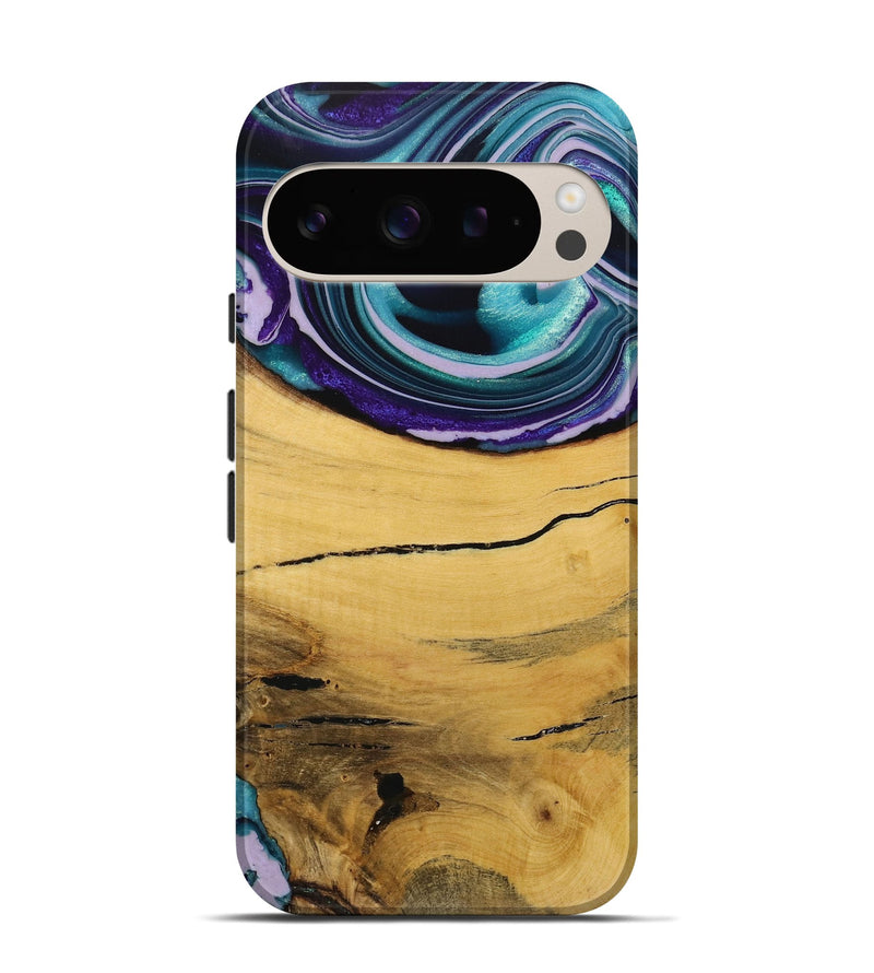 Pixel 9 Wood Live Edge Phone Case - Herre (Purple, 731797)