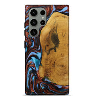 Galaxy S23 Ultra Wood Live Edge Phone Case - Mustafa (Teal & Gold, 731798)