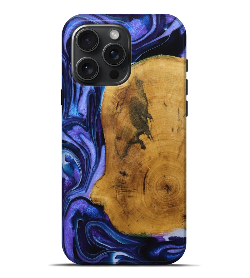 iPhone 16 Pro Max Wood Live Edge Phone Case - Collete (Purple, 731799)