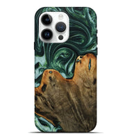 iPhone 15 Pro Max Wood Live Edge Phone Case - Grame (Green, 731800)