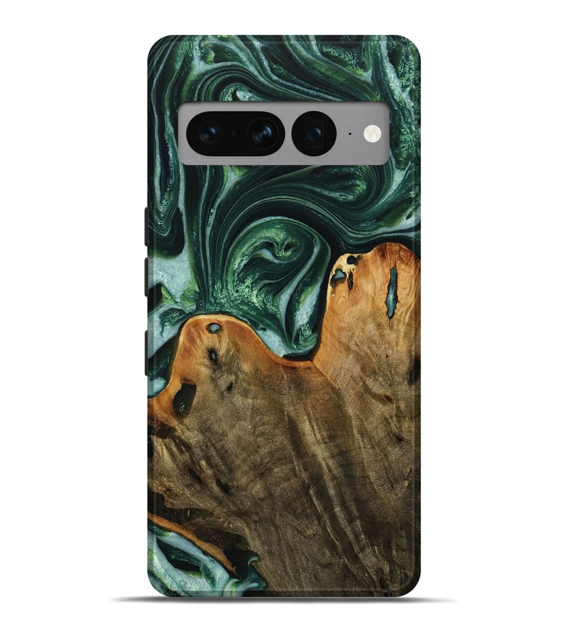 Pixel 7 Pro Wood Live Edge Phone Case - Grame (Green, 731800)