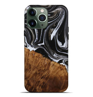 iPhone 13 Pro Max Wood Live Edge Phone Case - Fina (Black & White, 731803)