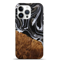 iPhone 15 Pro Max Wood Live Edge Phone Case - Fina (Black & White, 731803)