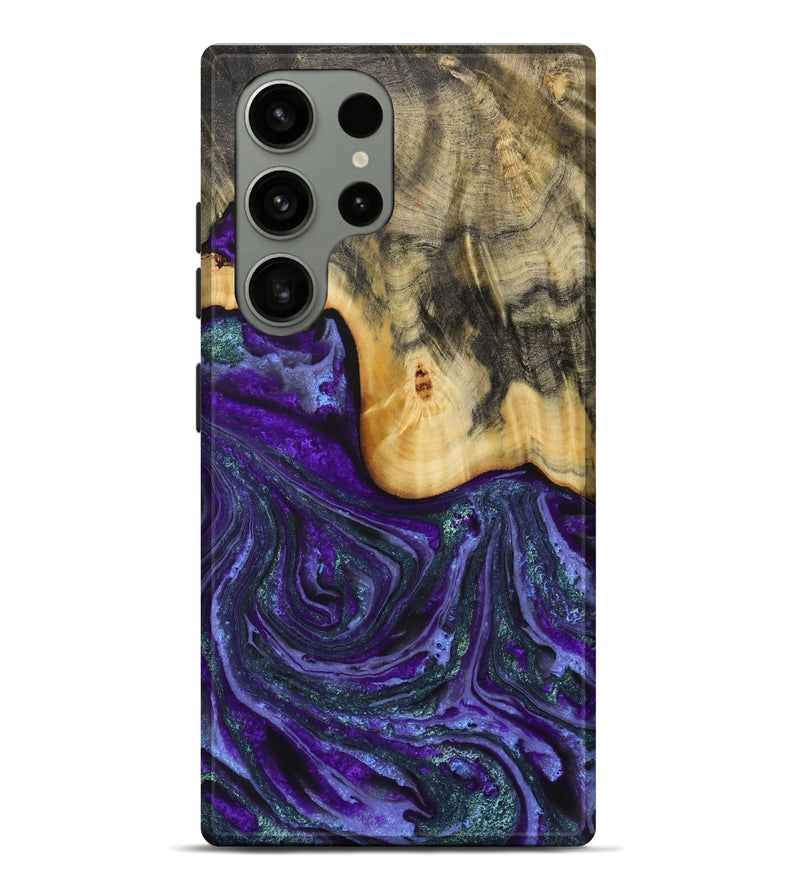 Galaxy S23 Ultra Wood Live Edge Phone Case - Larysa (Purple, 731804)