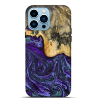 iPhone 14 Pro Max Wood Live Edge Phone Case - Larysa (Purple, 731804)