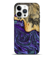 iPhone 15 Pro Max Wood Live Edge Phone Case - Larysa (Purple, 731804)