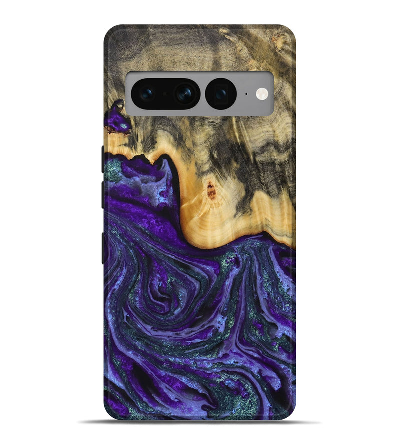 Pixel 7 Pro Wood Live Edge Phone Case - Larysa (Purple, 731804)