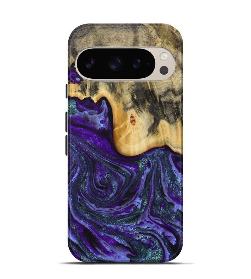 Pixel 9 Wood Live Edge Phone Case - Larysa (Purple, 731804)