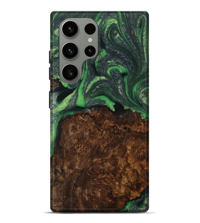 Galaxy S23 Ultra Wood Live Edge Phone Case - Cassie (Green, 731805)