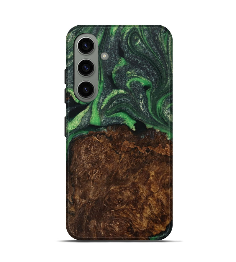 Galaxy S24 Wood Live Edge Phone Case - Cassie (Green, 731805)