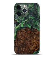 iPhone 13 Pro Max Wood Live Edge Phone Case - Cassie (Green, 731805)