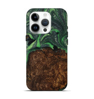 iPhone 15 Pro Wood Live Edge Phone Case - Cassie (Green, 731805)