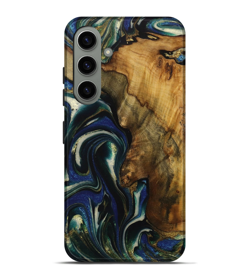 Galaxy S24 Plus Wood Live Edge Phone Case - Ophelie (Blue, 731806)