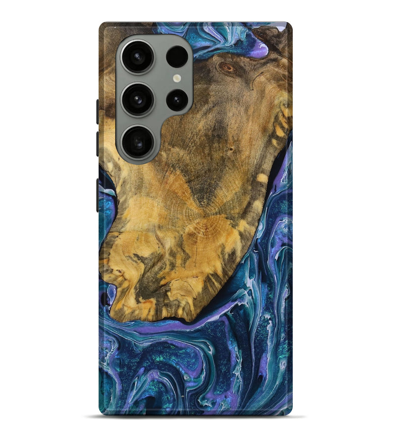 Galaxy S23 Ultra Wood Live Edge Phone Case - Dedrick (Blue, 731807)