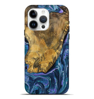 iPhone 15 Pro Max Wood Live Edge Phone Case - Dedrick (Blue, 731807)