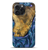 iPhone 16 Pro Max Wood Live Edge Phone Case - Dedrick (Blue, 731807)