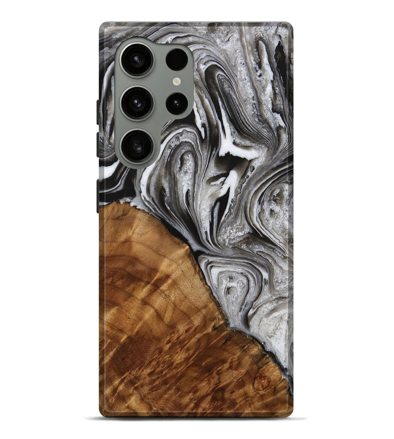 Galaxy S24 Ultra Wood Live Edge Phone Case - Radomir (Black & White, 731808)