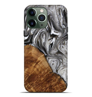 iPhone 13 Pro Max Wood Live Edge Phone Case - Radomir (Black & White, 731808)