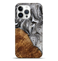 iPhone 15 Pro Max Wood Live Edge Phone Case - Radomir (Black & White, 731808)