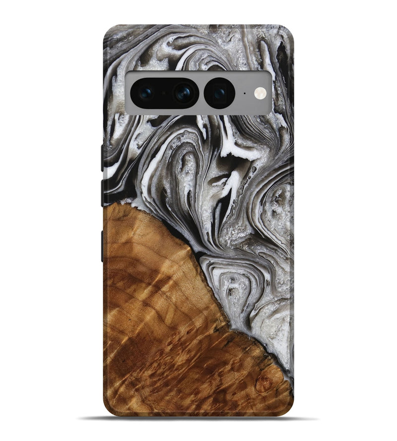 Pixel 7 Pro Wood Live Edge Phone Case - Radomir (Black & White, 731808)