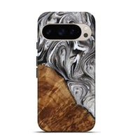 Pixel 9 Pro Wood Live Edge Phone Case - Radomir (Black & White, 731808)