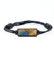 Classic Wood Bracelet - Ruben (Teal & Gold, 732066)