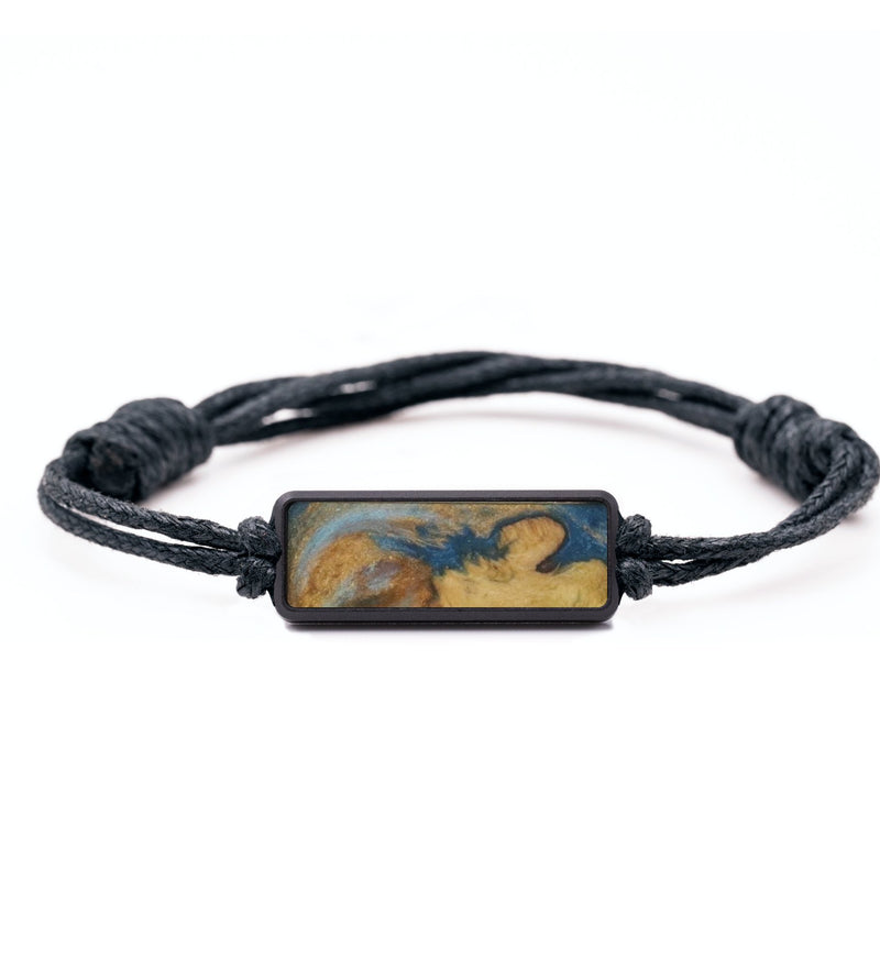 Classic Wood Bracelet - Stefanie (Teal & Gold, 732067)