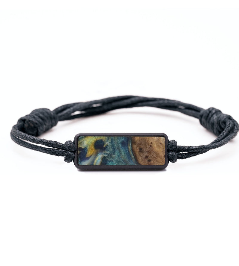 Classic Wood Bracelet - Madilyn (Teal & Gold, 732075)