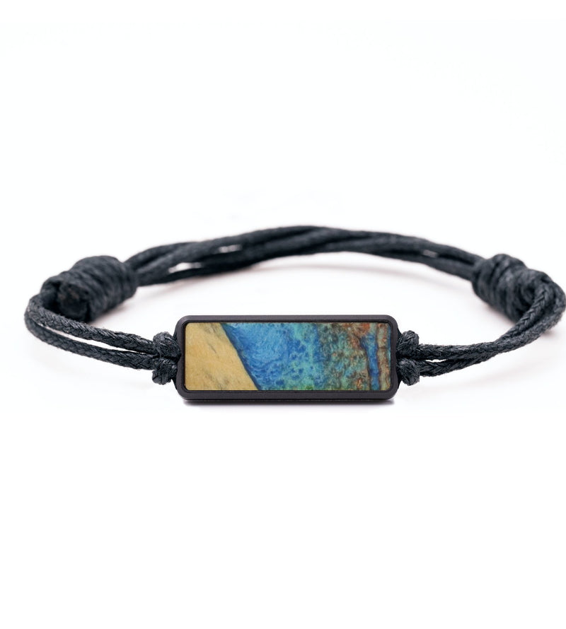 Classic Wood Bracelet - Yolanda (Teal & Gold, 732082)